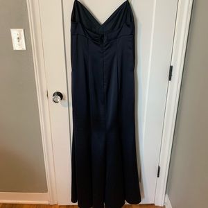 Amsale Briar Size 6/8 Navy Blue Satin Bridesmaids Dress